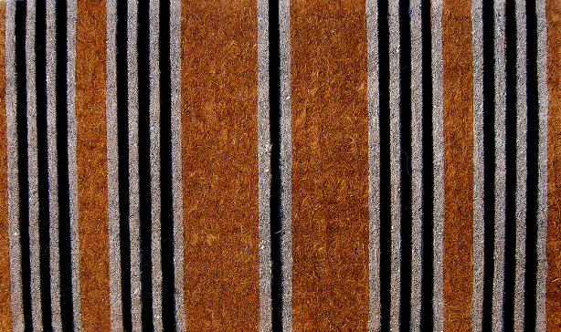 Black Stripes Handwoven Coco Doormat