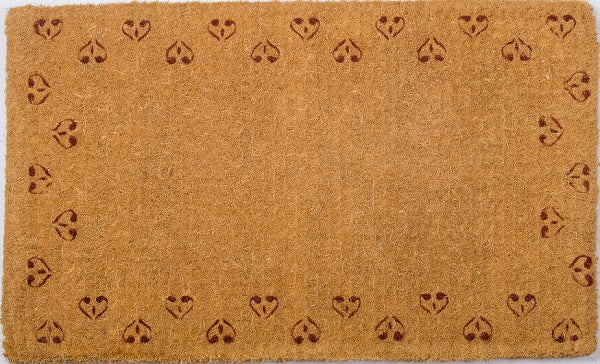 Sprinkled Hearts Red Handwoven Coco Doormat - Image 2