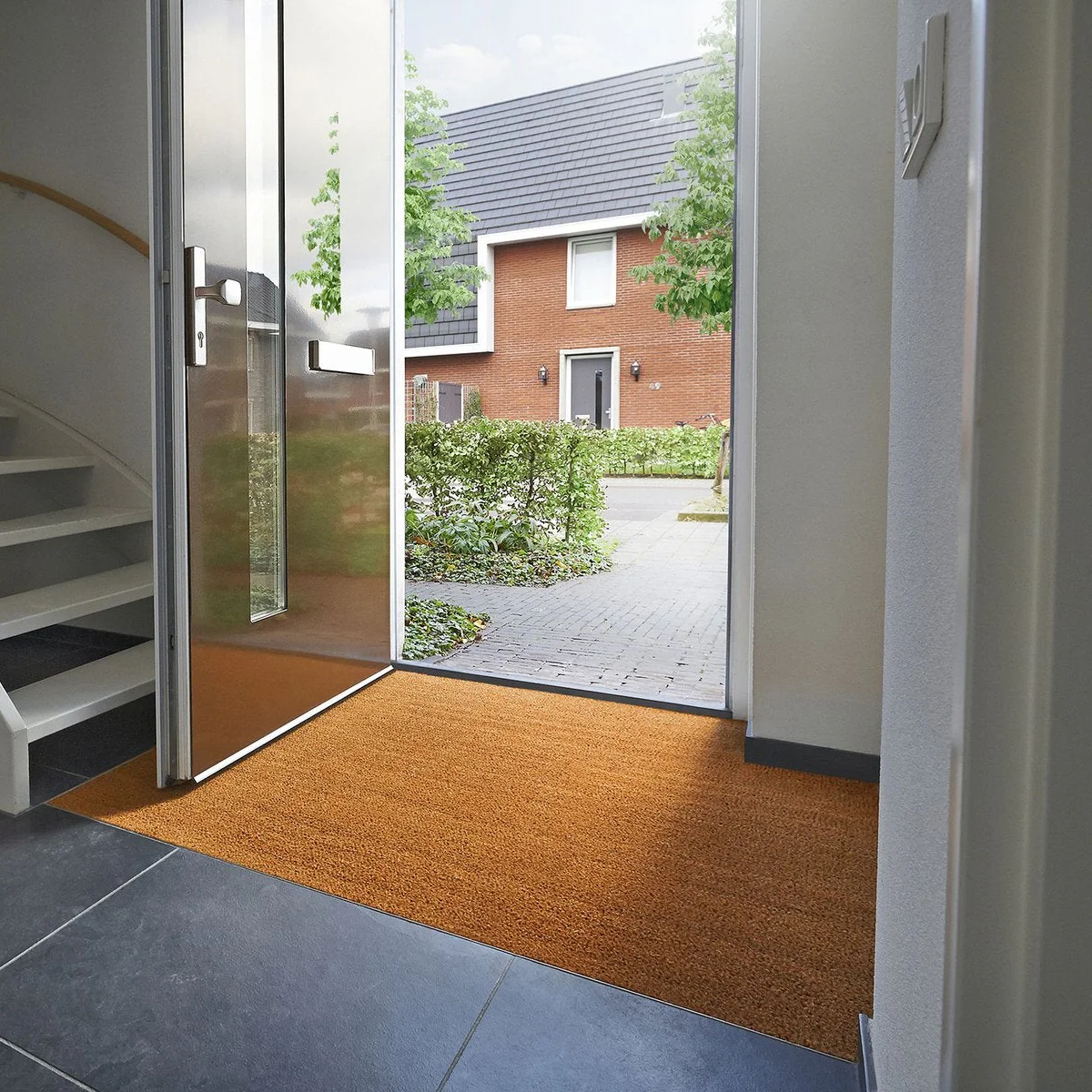 Custom Sized Vinyl Back Natural Coco Coir Entrance Mats - Image 5