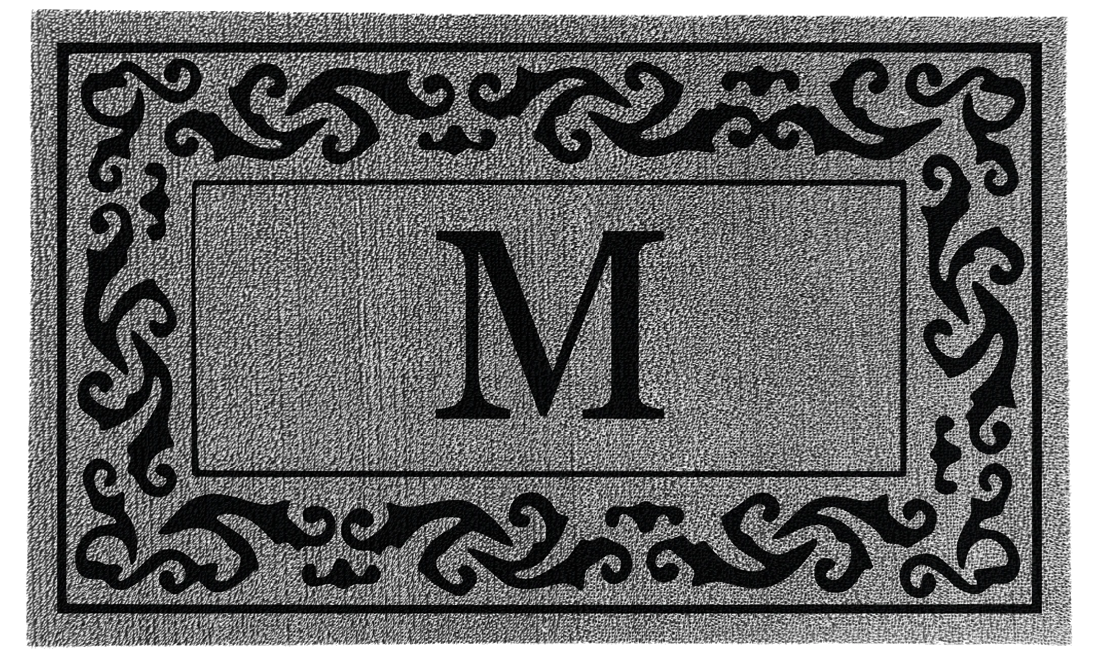 Decor Loop Rolling Scrolls Border Personalized Doormats - Image 4