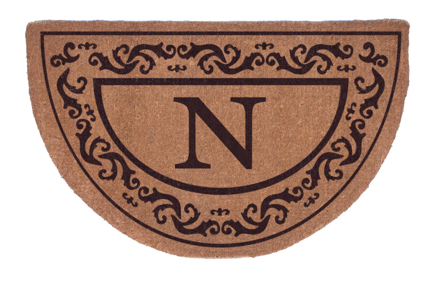 Half Round Rolling Scrolls Border Personalized Doormats - Image 3