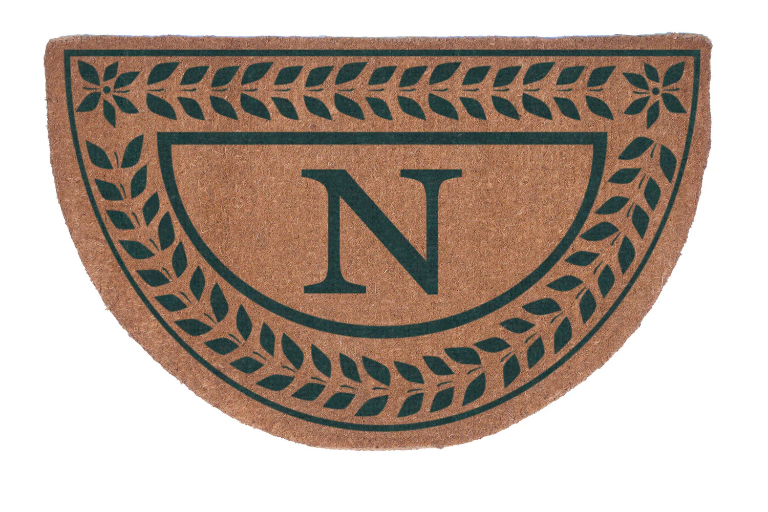 Half Round Leafy Vines Border Personalized Doormats - Image 4