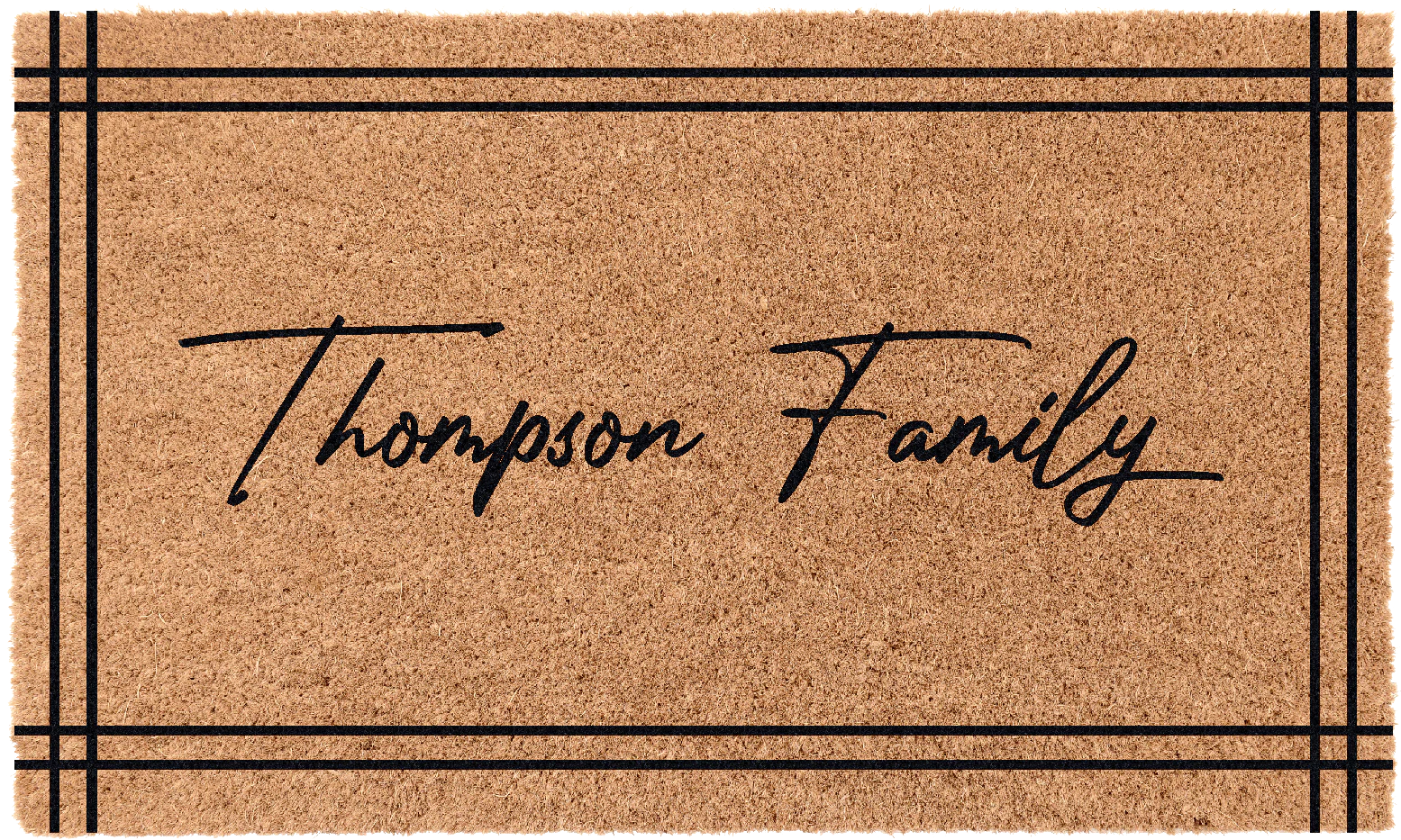 Ribbon Border Personalized Doormat