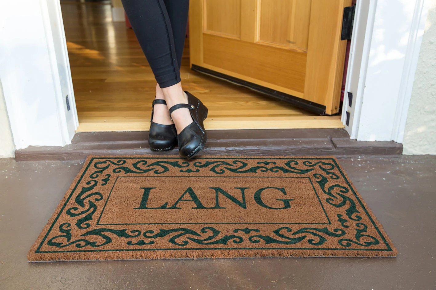 Rolling Scrolls Border Personalized Doormats - Image 15