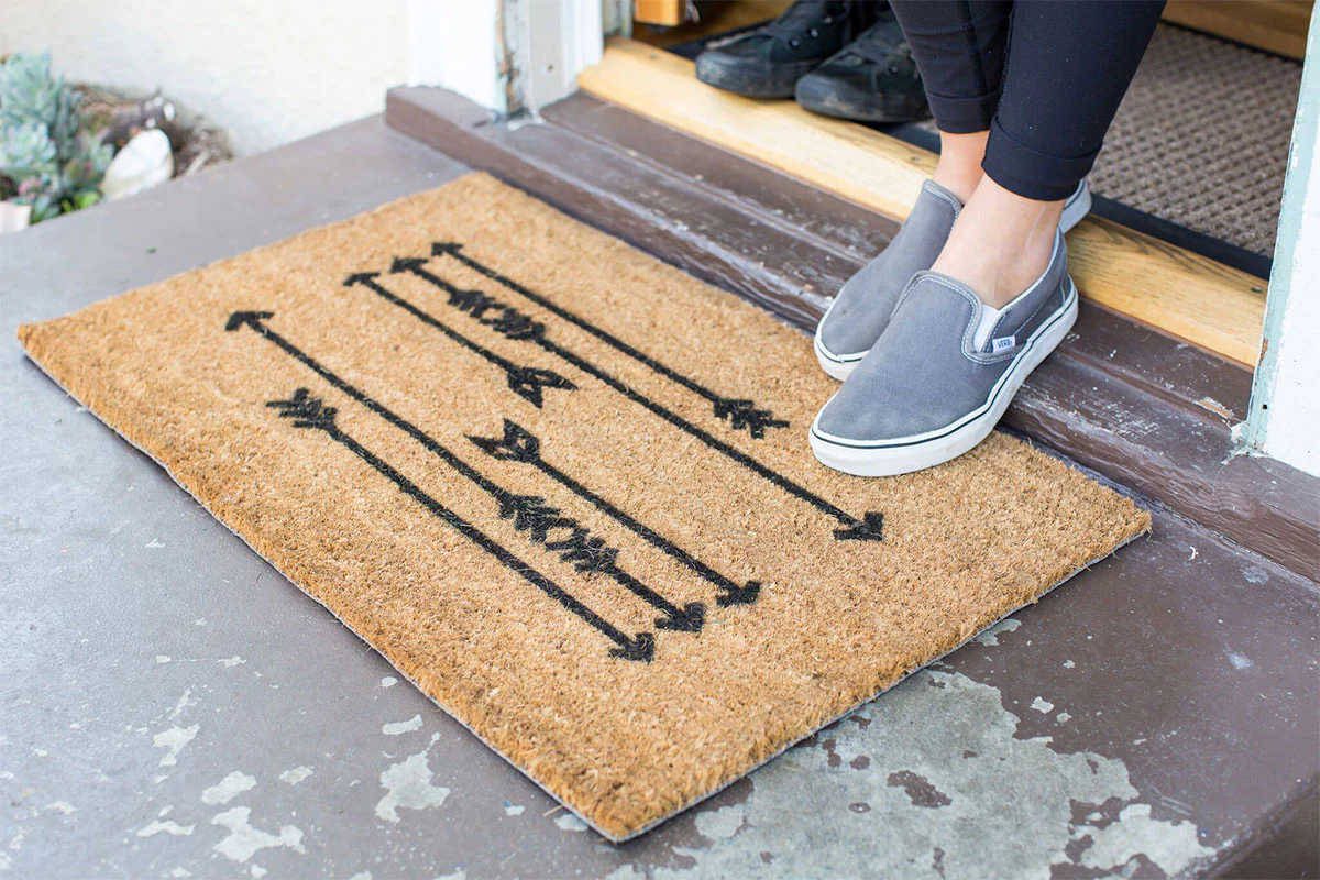 Arrows Vinyl Coir Doormat - Image 2