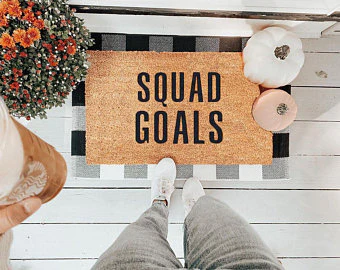 Squad Goals Vinyl Coir Doormat - Image 3