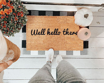 Well Hello There Vinyl Coir Doormat - Image 10