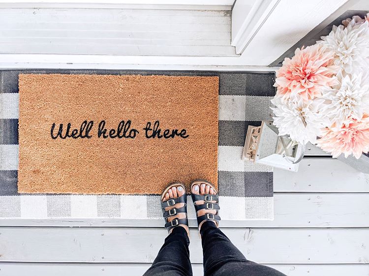 Well Hello There Vinyl Coir Doormat - Image 4
