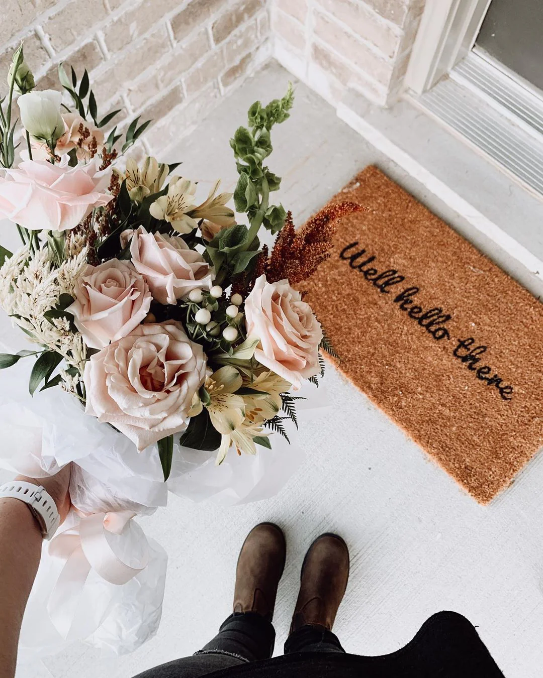 Well Hello There Vinyl Coir Doormat - Image 9