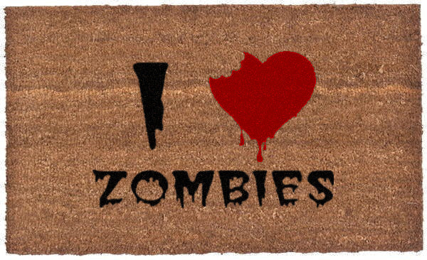 I <3 Zombies Vinyl Coir Doormat - Image 3